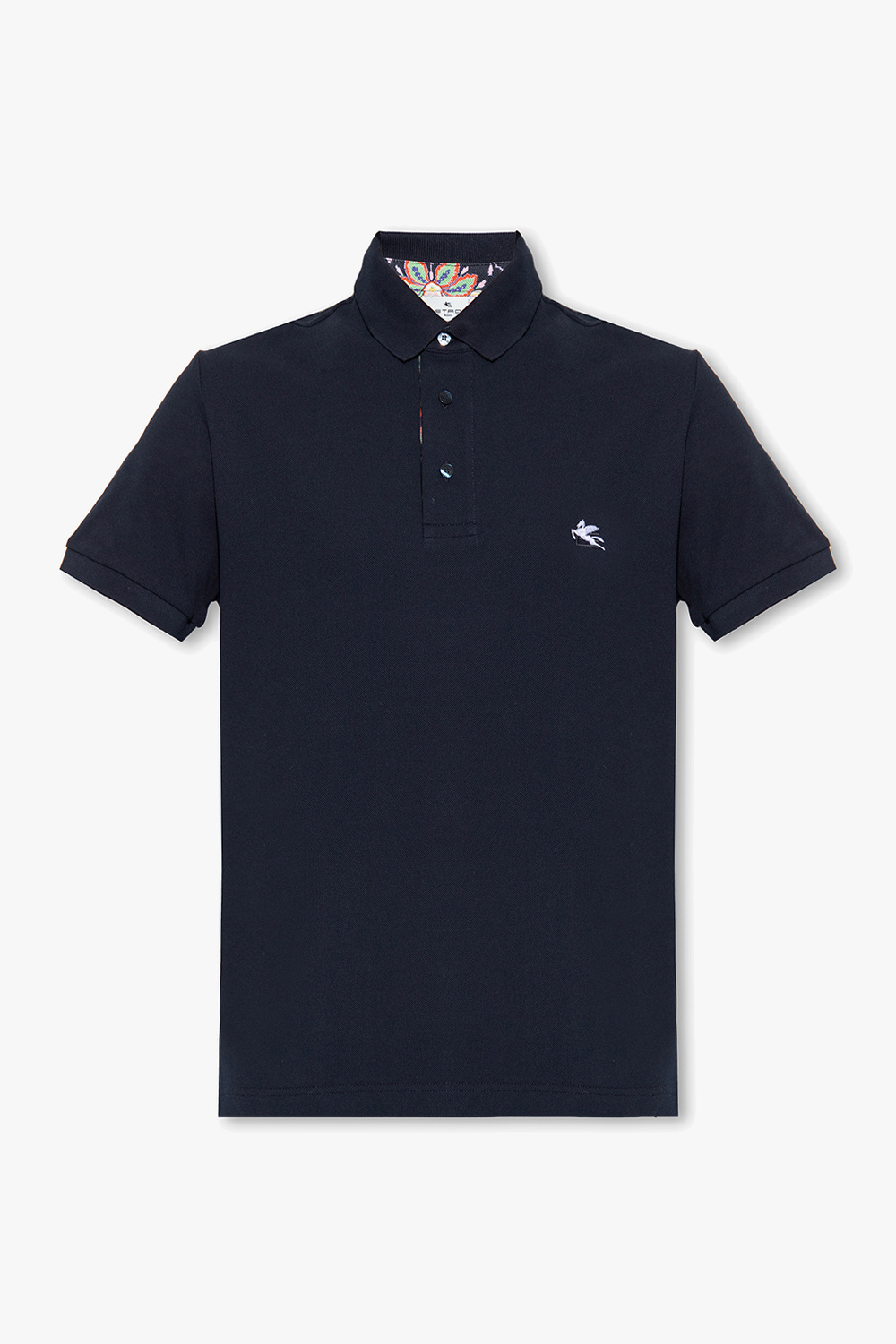 【送料&関税込】Etro Knitted Blue Polo Shirt Etro Polo with embroidered logo | Men's Clothing | Vitkac